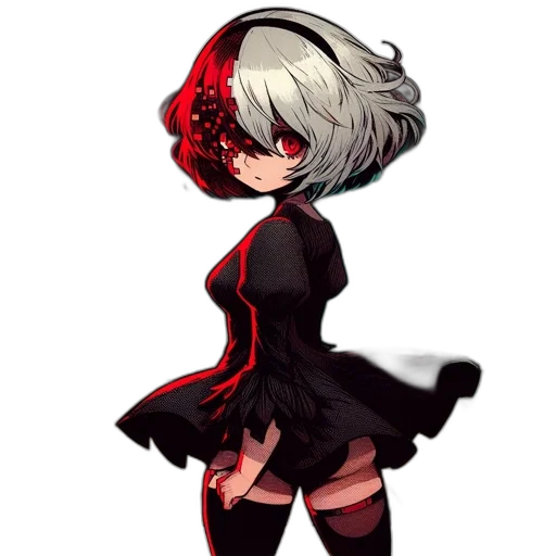 dress, staff, mask, hair transparent PNG cut-out