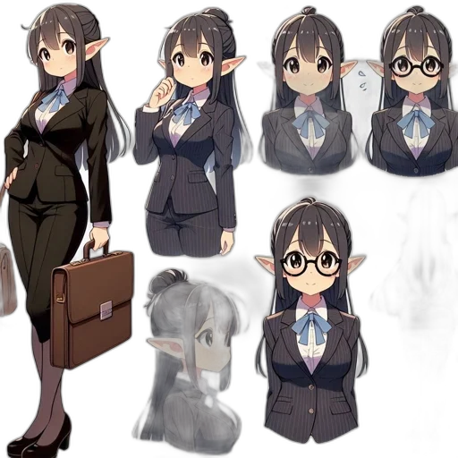 staff, concept art, anime, 3d render transparent PNG cut-out