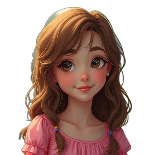 face, dress, fantasy art, oil painting transparent PNG cut-out