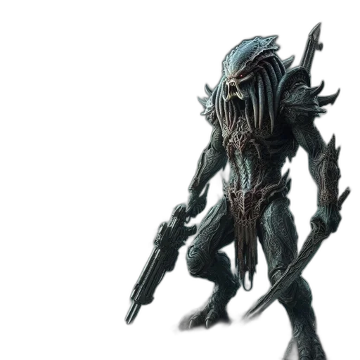 creature, robot, weapon, staff transparent PNG cut-out