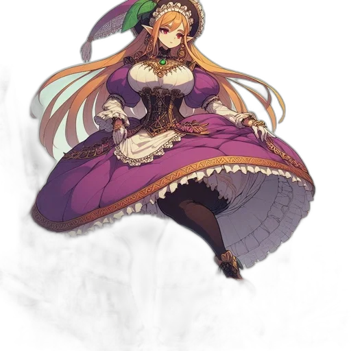 dress, staff, crown, weapon transparent PNG cut-out