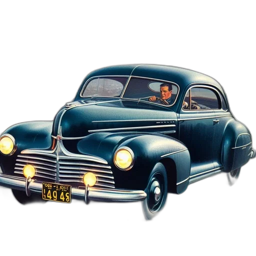 car, photorealistic, oil painting, concept art transparent PNG cut-out