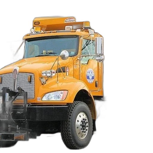 large, yellow, truck, logo transparent PNG cut-out