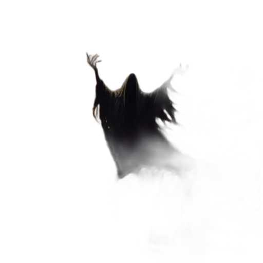 creature, mask, dress, hair transparent PNG cut-out