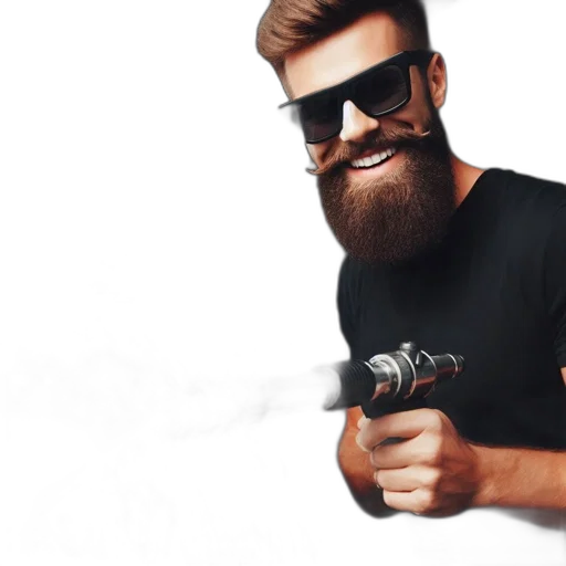 staff, weapon, hair, face transparent PNG cut-out
