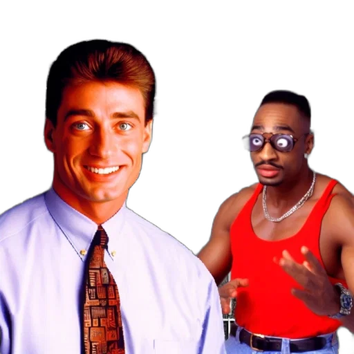 vaporwave, three, individuals, featured transparent PNG cut-out