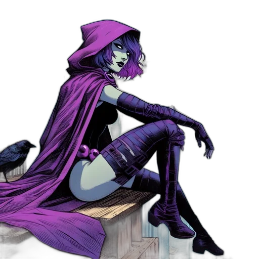 comic book art, concept art, fantasy art, cyberpunk transparent PNG cut-out