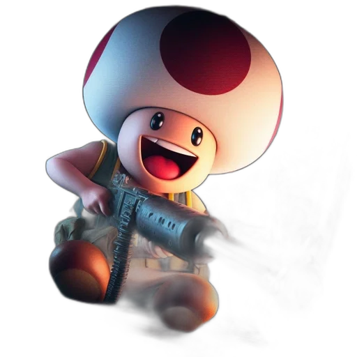 robot, weapon, staff, 3d render transparent PNG cut-out