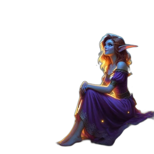 staff, dress, dragon, concept art transparent PNG cut-out
