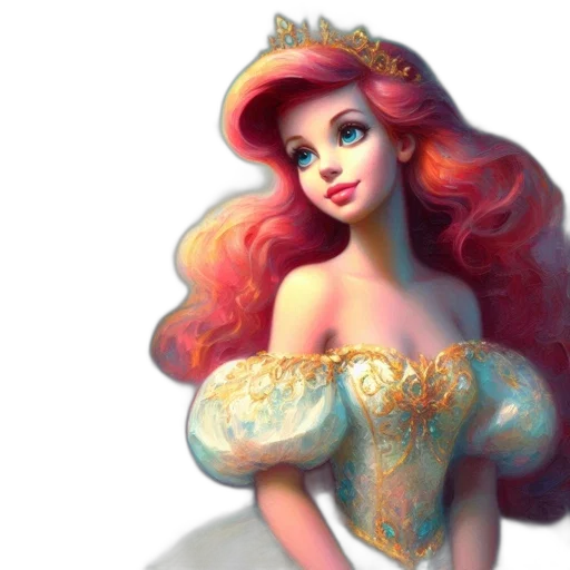 crown, dress, fantasy art, photorealistic transparent PNG cut-out
