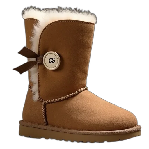 shoes, uggs, bailey, button transparent PNG cut-out