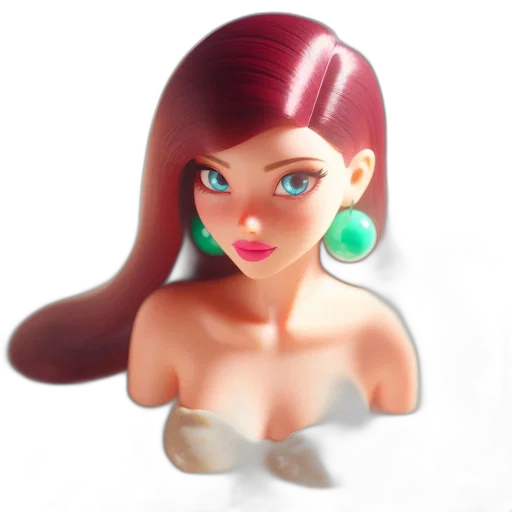 jewelry, dress, face, 3d render transparent PNG cut-out