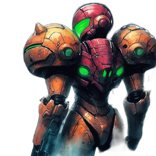 robot, concept art, 3d render, comic book art transparent PNG cut-out