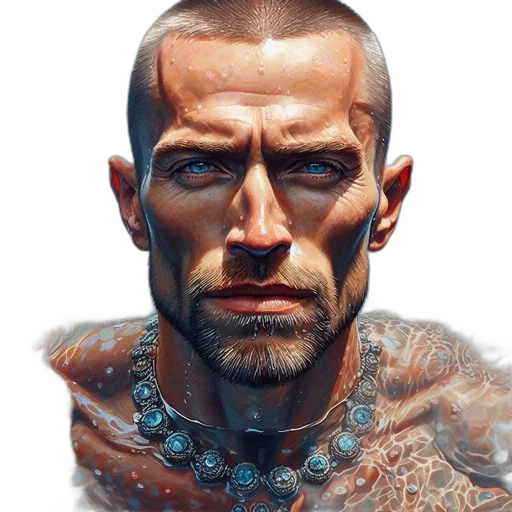 face, jewelry, robot, photorealistic transparent PNG cut-out