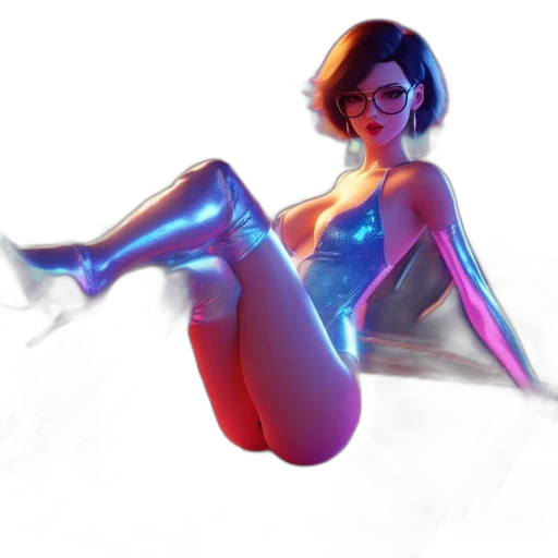 dress, robot, concept art, cyberpunk transparent PNG cut-out