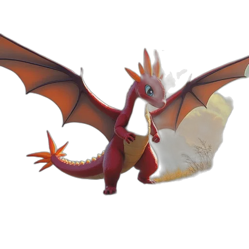 dragon, creature, animal, staff transparent PNG cut-out