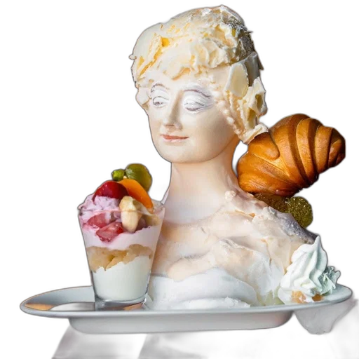 food, crown, 3d render, photorealistic transparent PNG cut-out