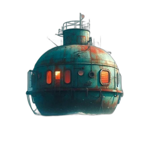 robot, building, hat, weapon transparent PNG cut-out