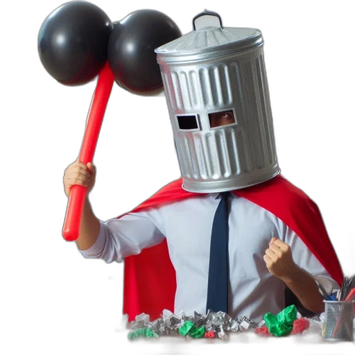 robot, staff, crown, mask transparent PNG cut-out