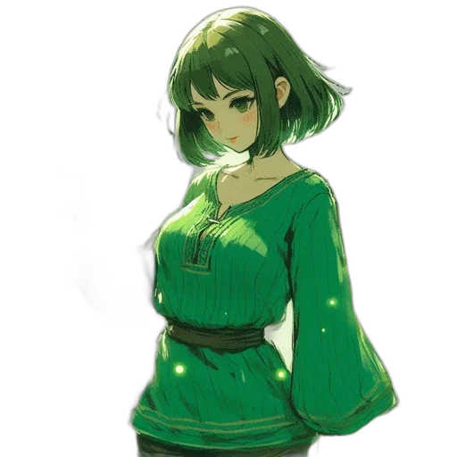 dress, jacket, staff, flower transparent PNG cut-out