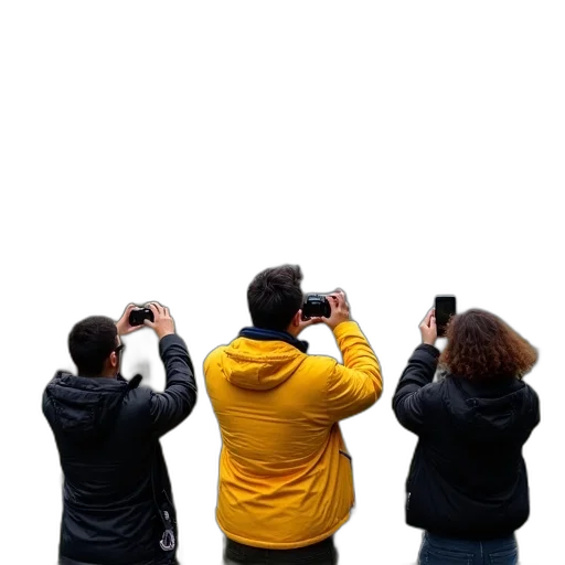 staff, jacket, face, robot transparent PNG cut-out