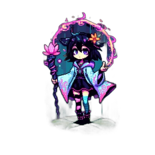 staff, flower, creature, weapon transparent PNG cut-out