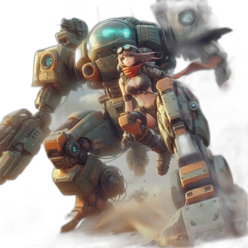 robot, weapon, concept art, fantasy art transparent PNG cut-out