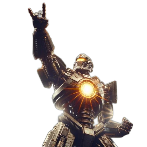 robot, weapon, sword, staff transparent PNG cut-out