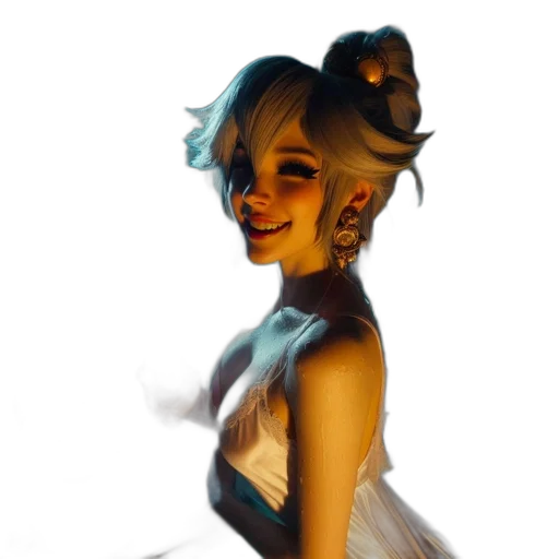 dress, staff, robot, face transparent PNG cut-out
