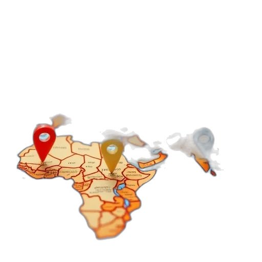 map, number, location, points transparent PNG cut-out