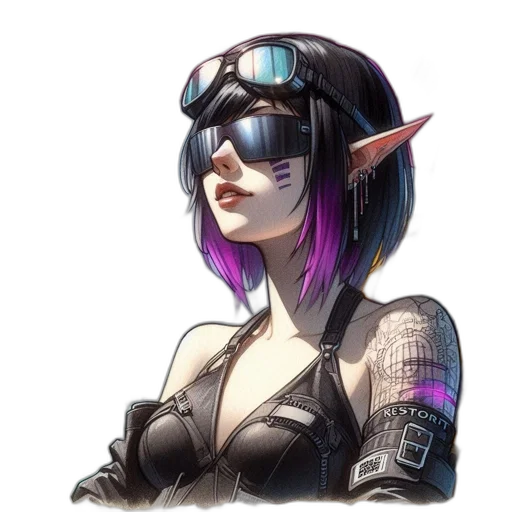 staff, face, mask, cyberpunk transparent PNG cut-out