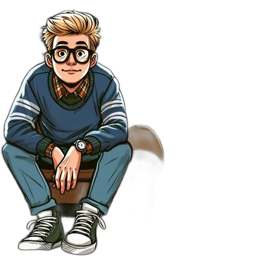 jacket, cartoon, comic book art, pixel art transparent PNG cut-out