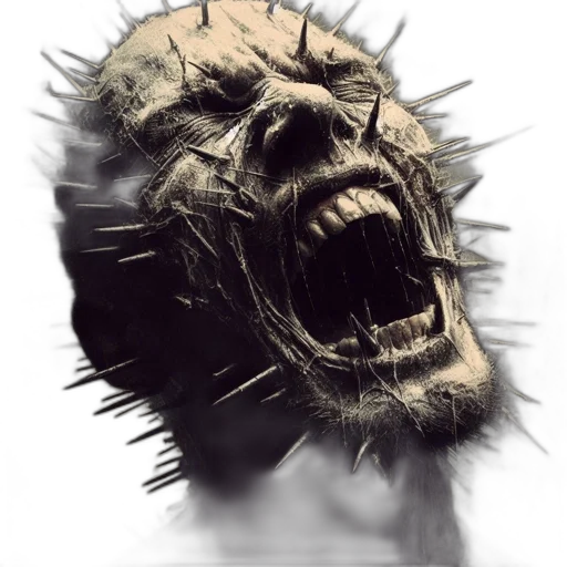 creature, face, mask, hair transparent PNG cut-out
