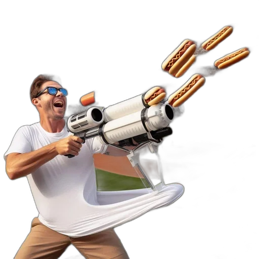 weapon, food, staff, robot transparent PNG cut-out