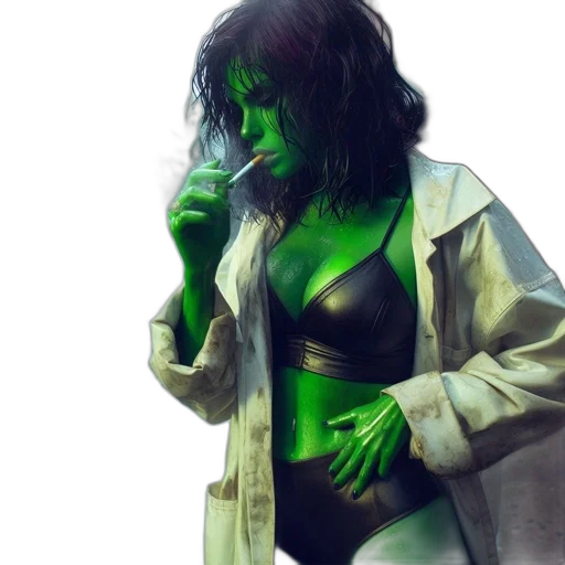 creature, concept art, comic book art, cyberpunk transparent PNG cut-out