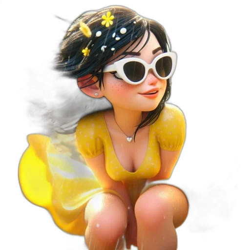 dress, jewelry, staff, crown transparent PNG cut-out