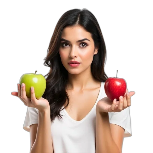 food, face, photorealistic, woman transparent PNG cut-out