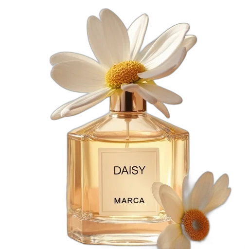 bottle, flower, daisy, eau transparent PNG cut-out