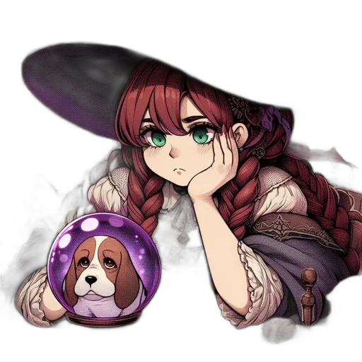 hat, staff, creature, crown transparent PNG cut-out