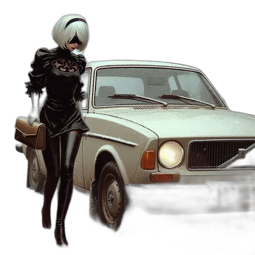 car, robot, creature, mask transparent PNG cut-out