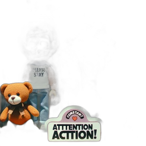 concept art, 3d render, boy, doll transparent PNG cut-out