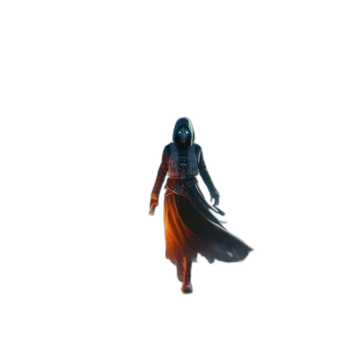 dress, sword, creature, robot transparent PNG cut-out