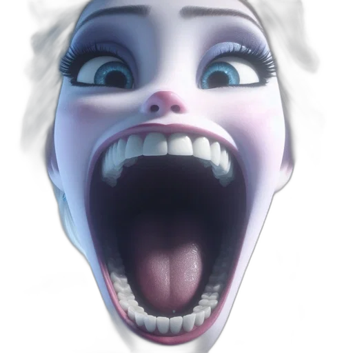 face, creature, 3d render, concept art transparent PNG cut-out