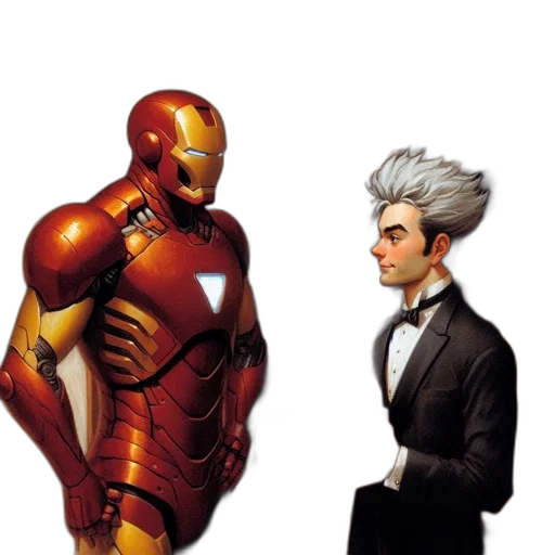 robot, comic book art, concept art, 3d render transparent PNG cut-out