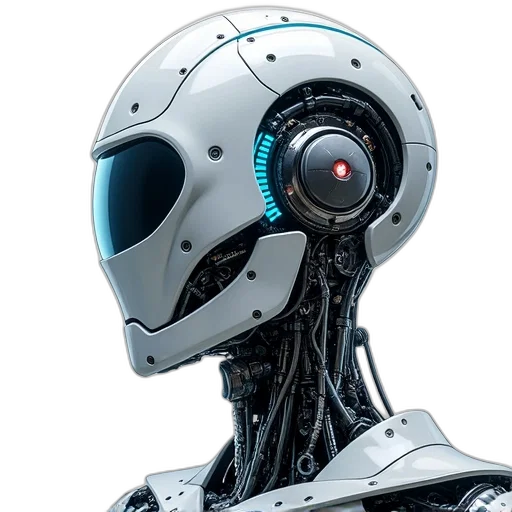 robot, concept art, cyberpunk, 3d render transparent PNG cut-out