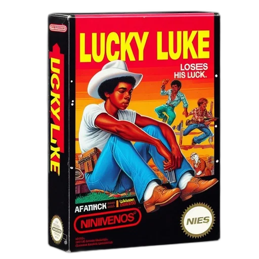 comic book art, parody, nes, box transparent PNG cut-out
