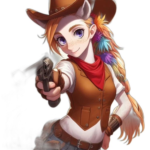 weapon, staff, hat, anime transparent PNG cut-out