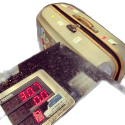 weapon, suitcase, being, weighed transparent PNG cut-out