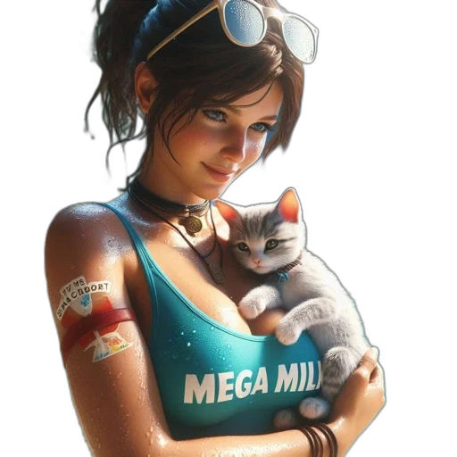 weapon, animal, comic book art, cyberpunk transparent PNG cut-out