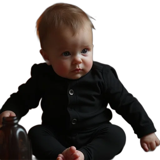 jacket, staff, face, bottle transparent PNG cut-out